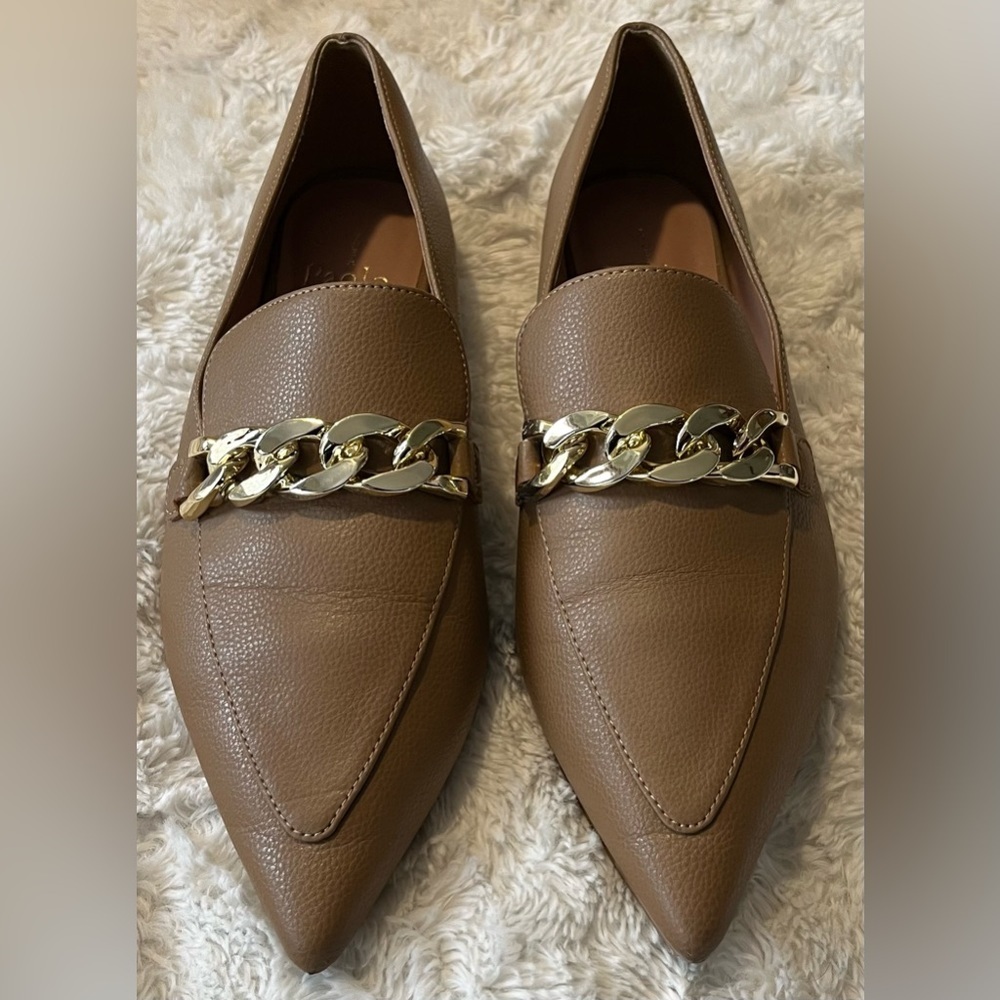 Paolo Mabel Camel Women’s Leather Loafers size 8